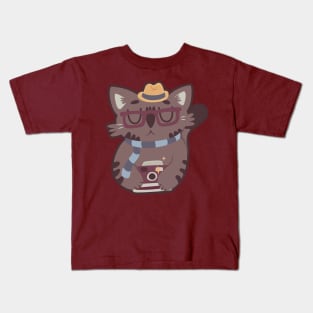 Hipster Cat Kids T-Shirt